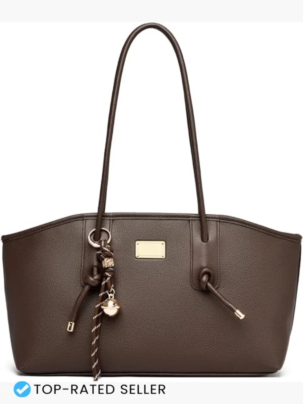 Medium Hobo Purse with Zipper Adjustable Shoulder Straps Vegan Faux Leather